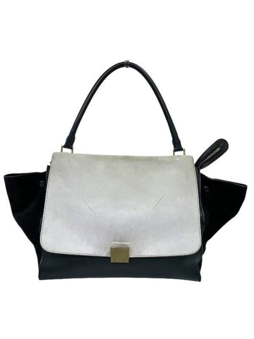 Celine Trapeze Handbag Canvas Leather